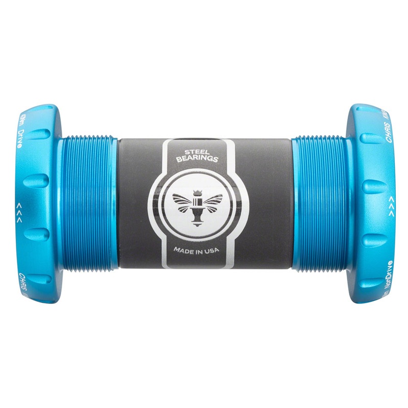 Chris King ThreadFit 30 Bottom Bracket with Fit Kit 3 – English, For 30mm Spindles, Matte Turquoise