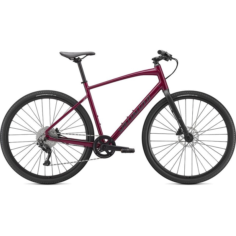 2021 Specialized sirrus x 3.0 bike gloss raspberry / tarmac black / satin black reflective m