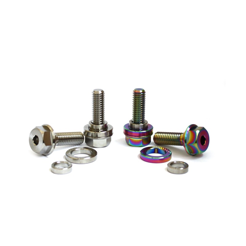 Armour Bikes Titanium Female Axle Bolts – 3/8″ Metric & Profile