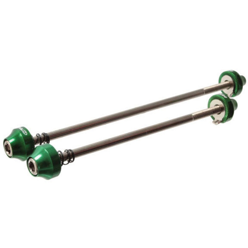 Halo Hex Key Wheel Skewers, F/R, Green