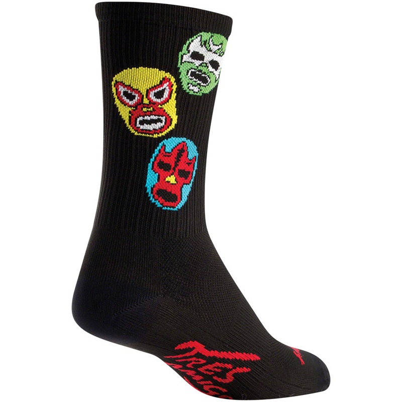 SockGuy SGX Three Amigos Socks – 6″ Black Small/Medium