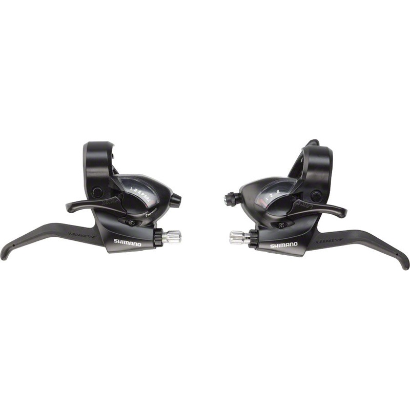 Shimano ST-EF41 3×7-Speed Brake/Shift Lever Set Black