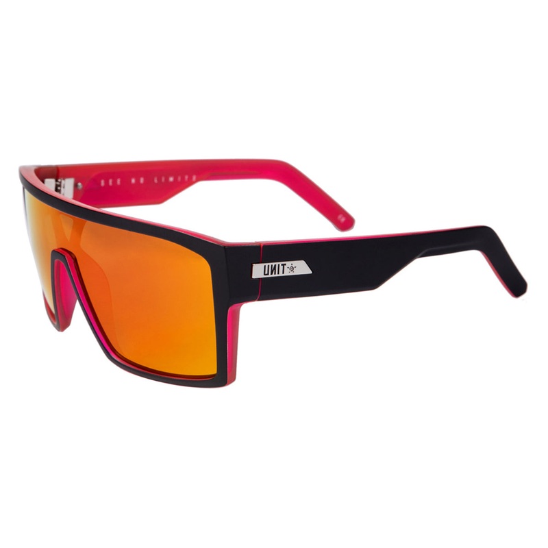 Unit Command Polarised Sunglasses – Matt Black-Neon Pink