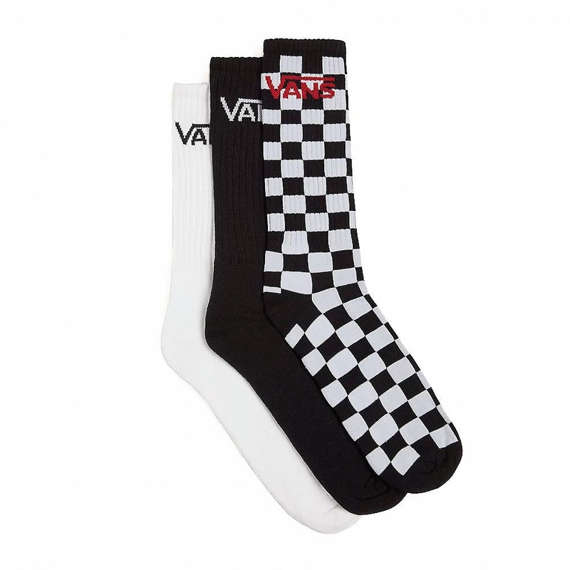 Vans Classic Crew Socks 3-Pack – Black/White