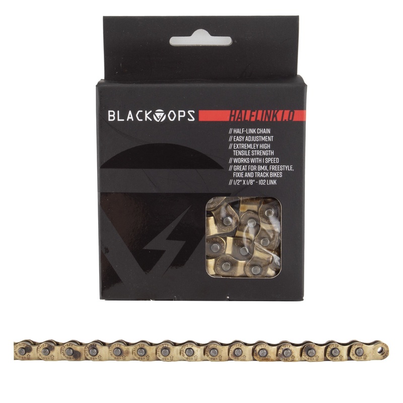 Black Ops HalfLink 1.0 BMX Freestyle Chain-Gold