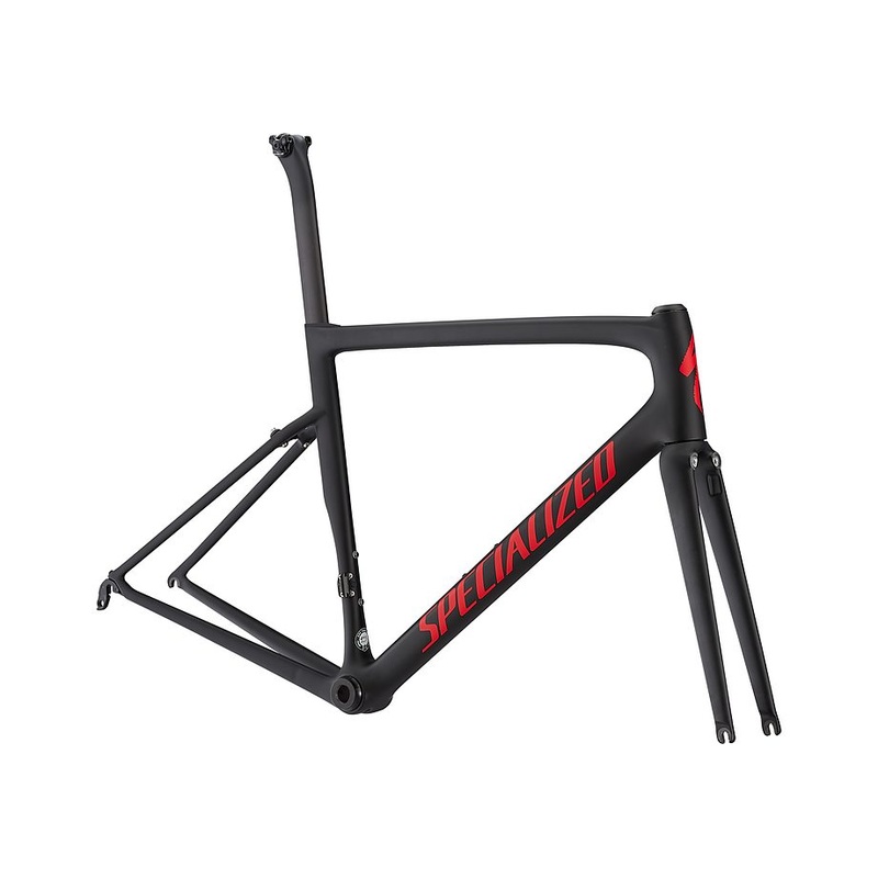 Specialized tarmac men sl6 pro frmset black/gloss flo red/clean 56