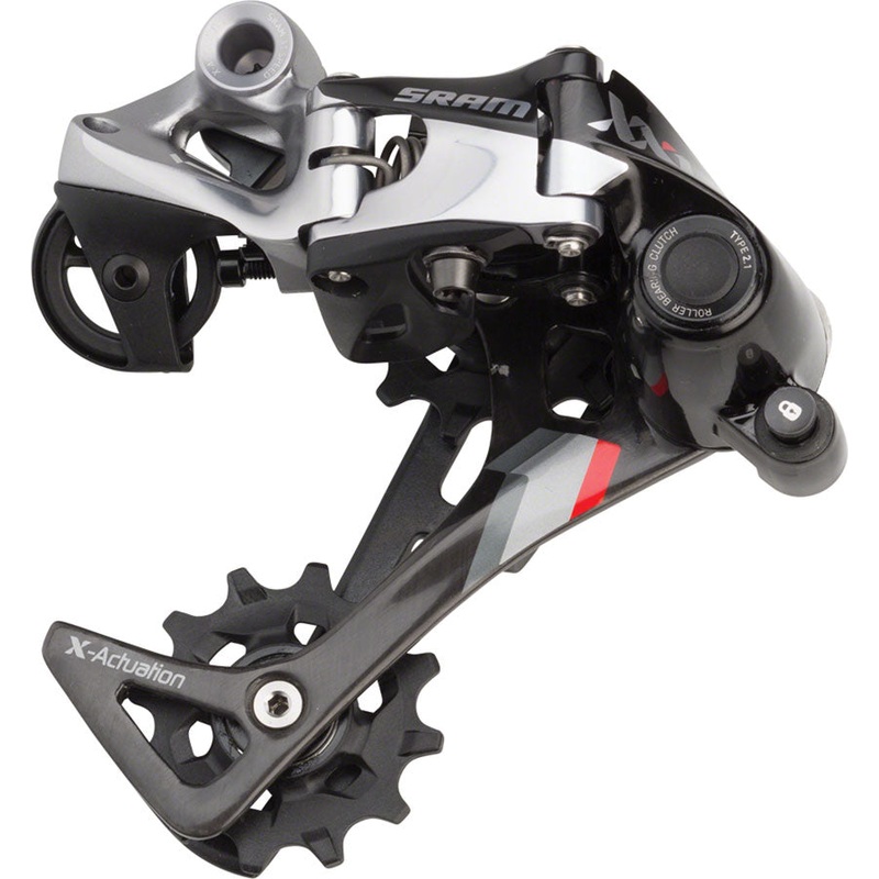 SRAM XX1 Rear Derailleur – 11 Speed, Medium Cage, Black/Red