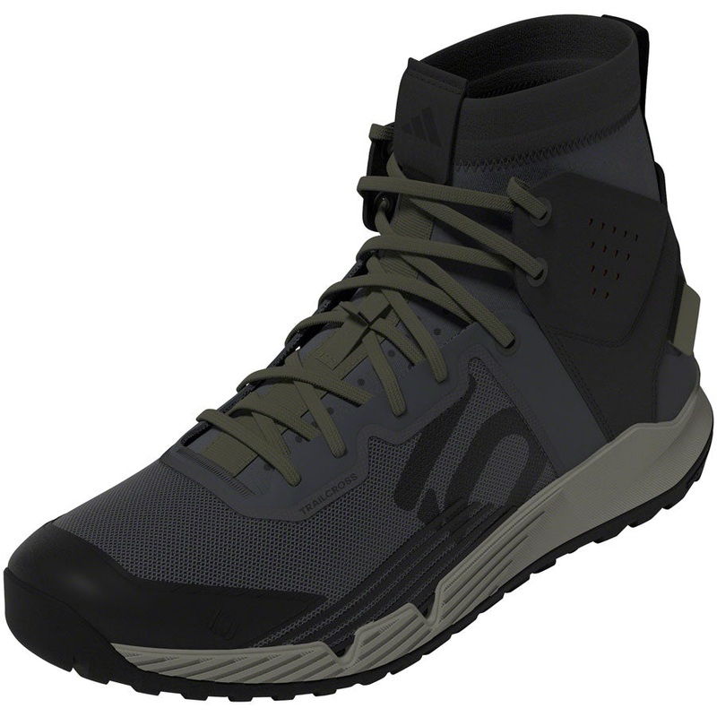 Five Ten Trailcross Mid Pro Flat Shoes – Mens Gray Six/Core BLK/Olive Strata 14