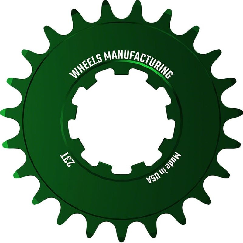 Wheels Manufacturing SOLO-SPEED Cog – 23t Fits SOLO-SPLINE and SOLO-XD kits Green