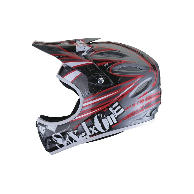 661 Strike Full Face Helmet – Gun Metal-Black-Red