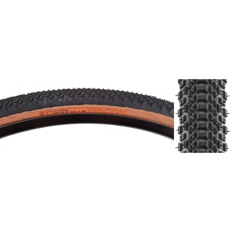 Tire Wtb Vulpine 700X36 Black/Tan Light Fr Tcs/60/Dna Fold
