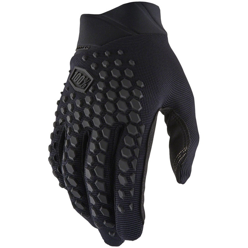 100% Geomatic Gloves – Black/Charcoal Full Finger Mens Small
