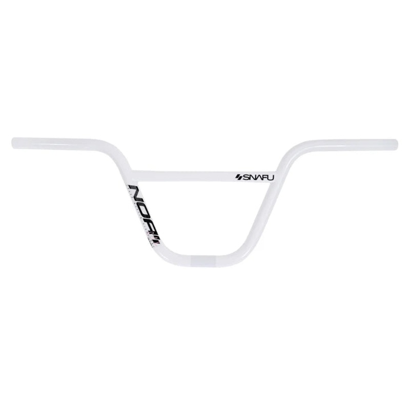Snafu BMX NOA 2pc Handlebars – 9.25″ tall – White