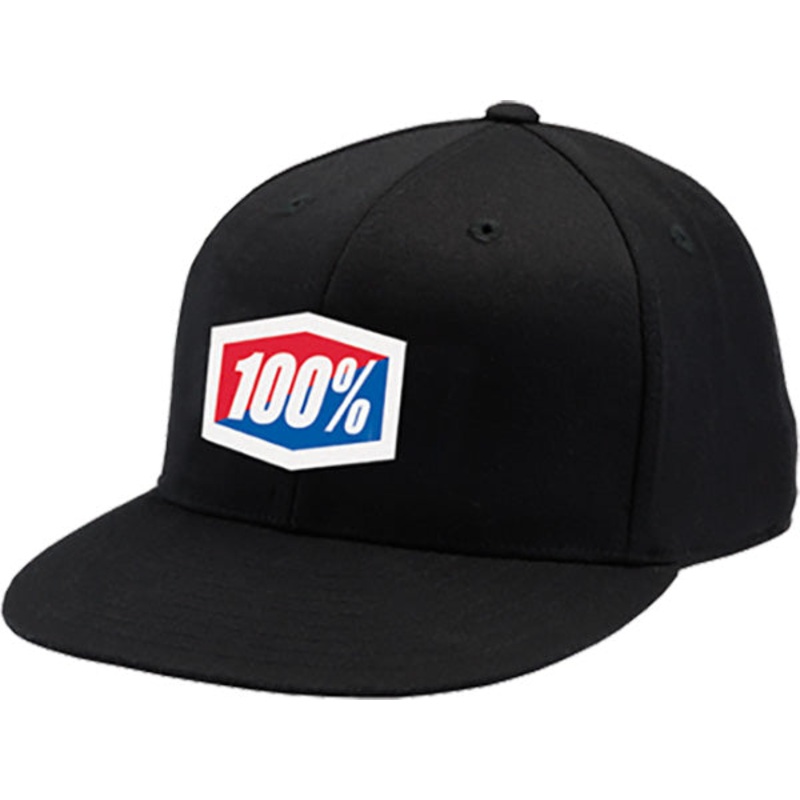 100% Icon Flexfit Hat-Black