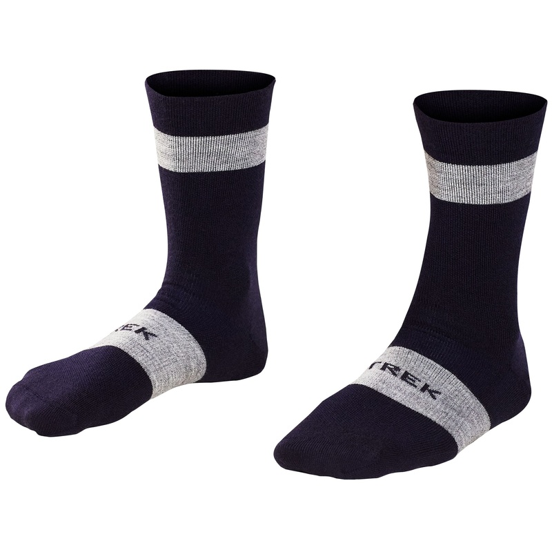 Sock Trek Race Merino Wool Crew Large (42-44) Deep Dark Blue