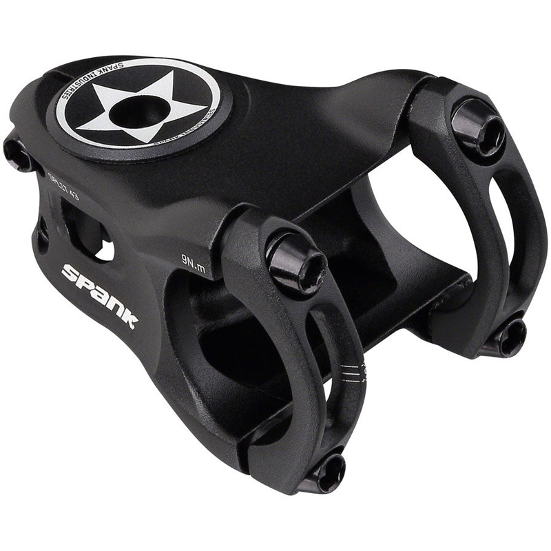 Spank Split Stem – 43mm, 31.8 Clamp, +/-0, 1 1/8″, Aluminum, Black