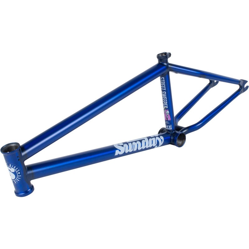 Sunday Street Sweeper BMX Frame – 20.75″ TT Matte Translucent Blue
