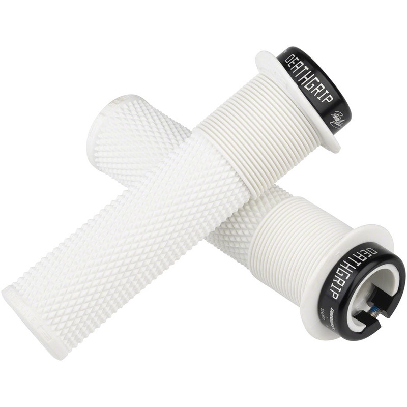 DMR DeathGrip Flanged Grips – Thin, Lock-On, White