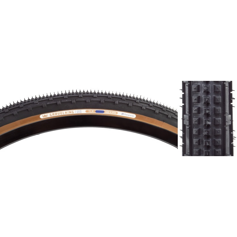 Panaracer GravelKing SK Tire – 700 x 28 Clincher Folding Black/Brown