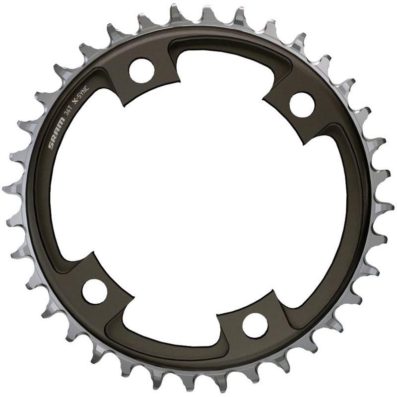 SRAM 40 Tooth 107mm BCD x 4-Bolt 1×12-Speed X-Sync Chainring, Blast Black