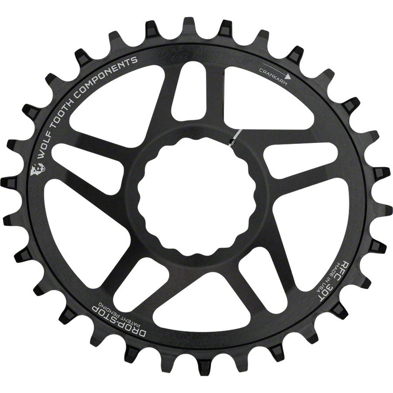 Wolf Tooth Elliptical Direct Mount Chainring – 32t, RaceFace/Easton CINCH Direct Mount, Drop-Stop A, For Boost Cranks, 3mm Offset, Black