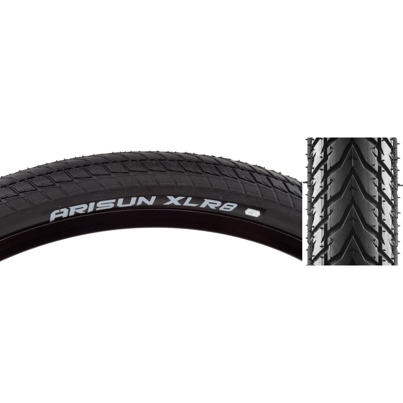 Arisun XLR8 Touring 20 x 11/8 Clincher Wire TPI 110 Black/Black Reflective T080403