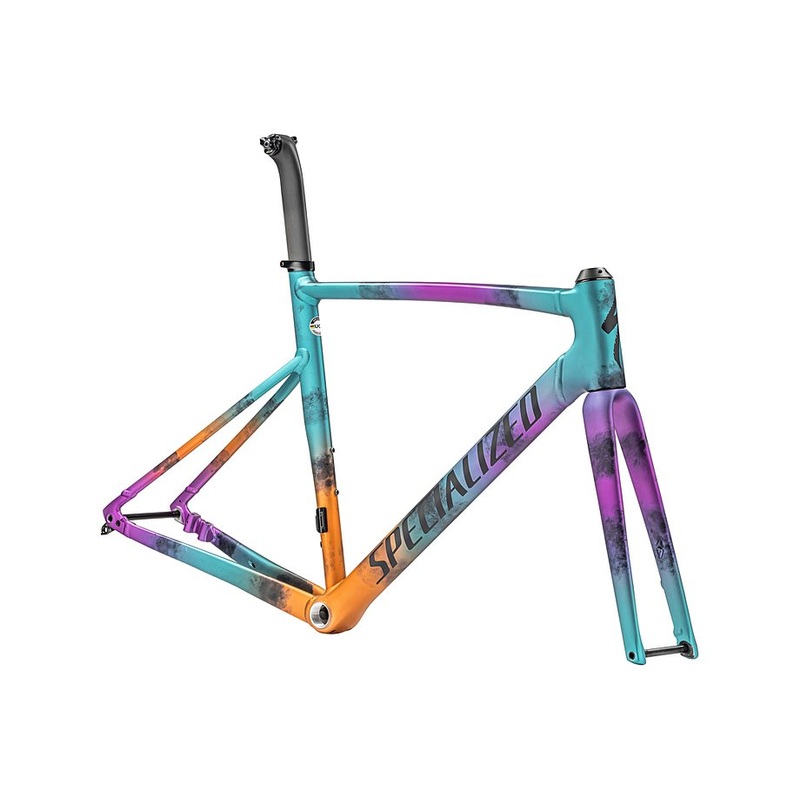 Specialized allez sprint frmset gloss ink technique/lagoon blue, purple orchid, orange tint/midnight shadow 58