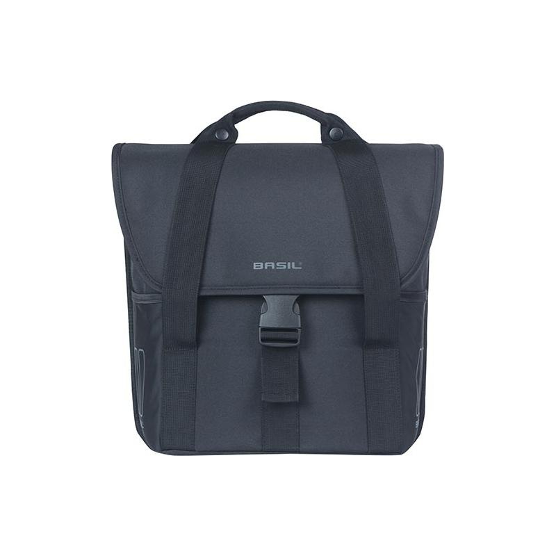 Basil, Go Simple, Pannier, 16L, Black