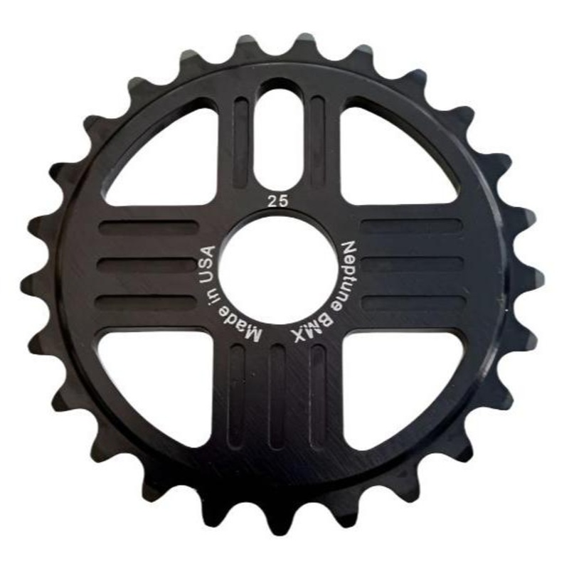 Neptune Helm 25t Bolt Drive BMX Aluminum Sprocket / Chainwheel – Black – USA Made