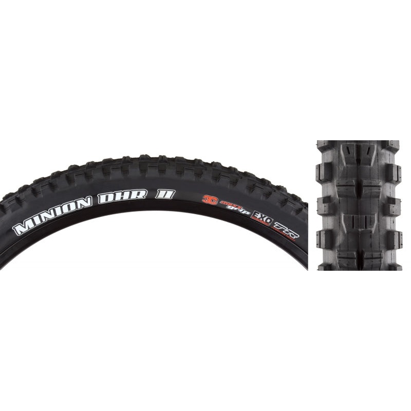 Maxxis Minion DHR II Tire – 27.5 x 2.4 Tubeless Folding BLK 3C MaxxTerra DD Wide Trail