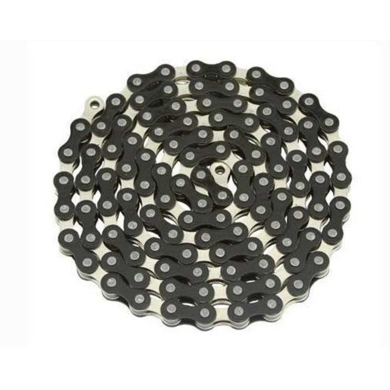 Yaban (YBN) S410 1/2″ X 1/8″ BMX Chain – Black and Nickel