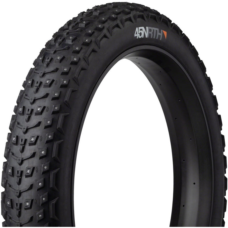 45NRTH Dillinger 5 Tire – 26 x 4.6 Tubeless Folding BLK 120 TPI 258 Concave Carbide Aluminum Studs