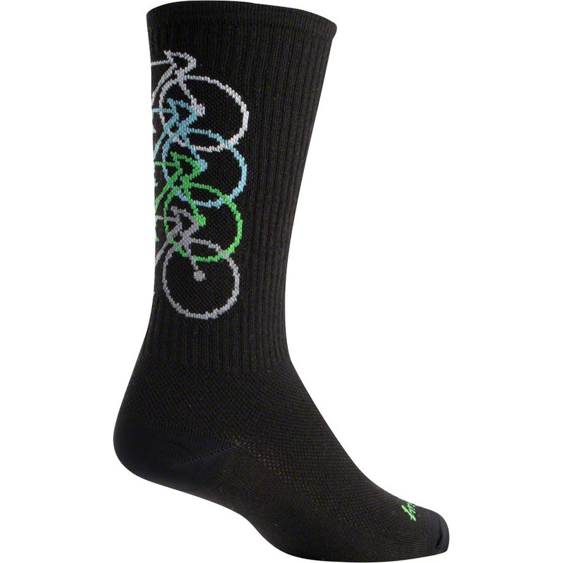 SockGuy Wool Stacked Socks – 6″ Black Small/Medium