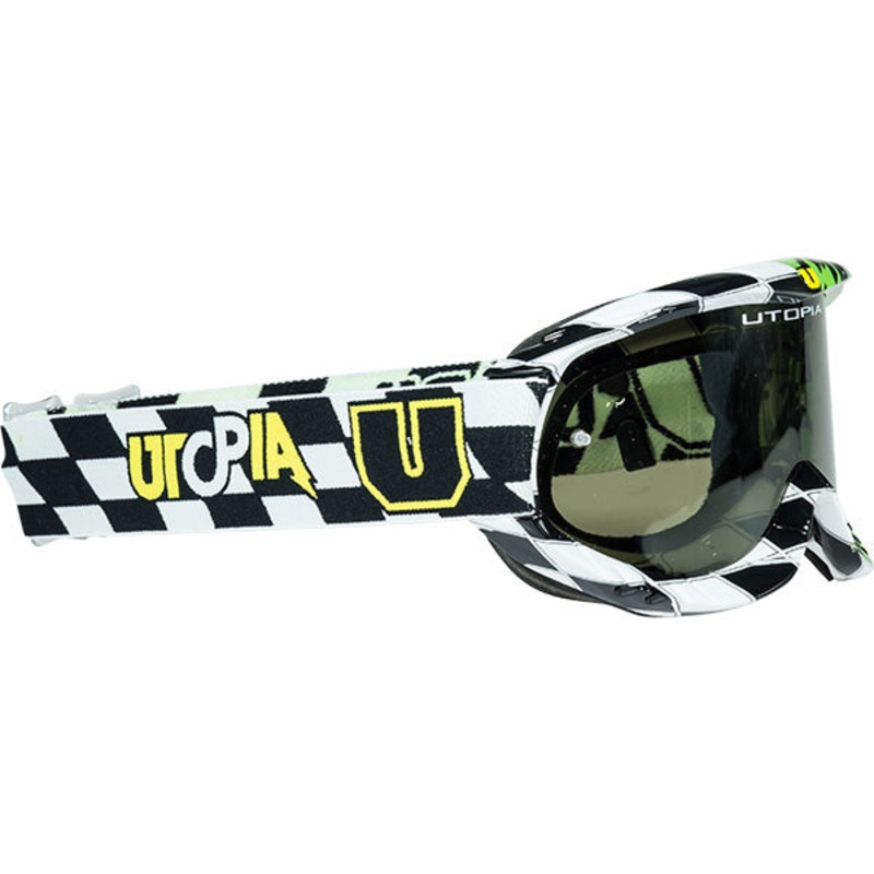 Utopia Slayer Pro MX Checkers II Goggle-Green/Black