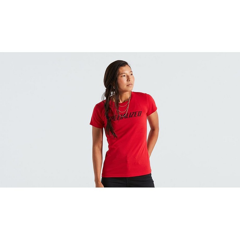 Specialized wordmark tee ss wmn flo red m