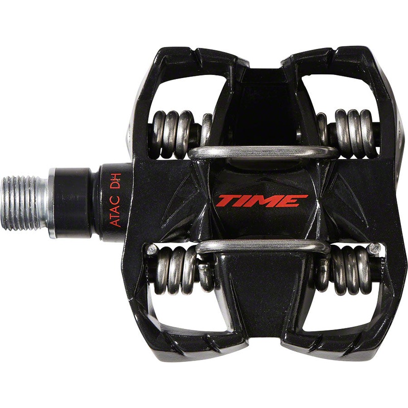 Time ATAC DH 4 Pedals – Dual Sided Clipless Platform Aluminum 9/16″ BLK/Red