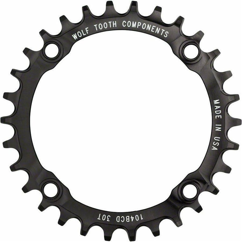 Wolf Tooth 104 BCD Chainring – 30t, 104 BCD, 4-Bolt, Drop-Stop