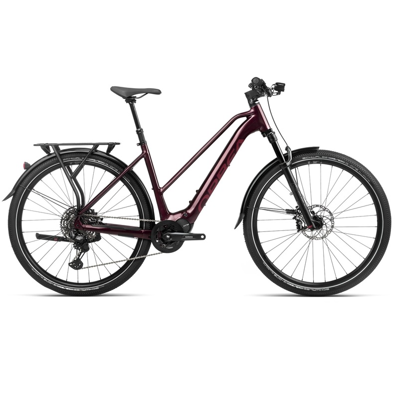 2024 Orbea KEMEN MID 10 Trekking Urban E-Bikes – Medium, Metallic Burgundy Red (Gloss Matte)