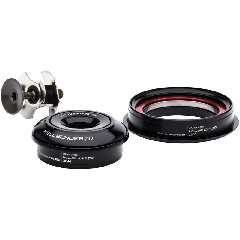 Cane Creek Hellbender 70 Lite Headset – ZS44/28.6/H8 ZS56/40, Tapered, Black