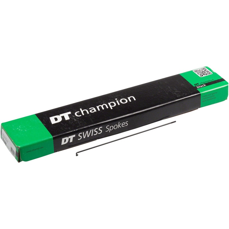 DT Swiss Champion Spoke: 2.0mm 183mm J-bend Black Box of 100