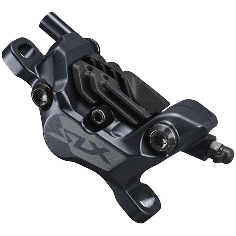 Shimano SLX BR-M7120 4-Piston Post-Mount Disc Brake Caliper, Metal Pads with Fins, Black