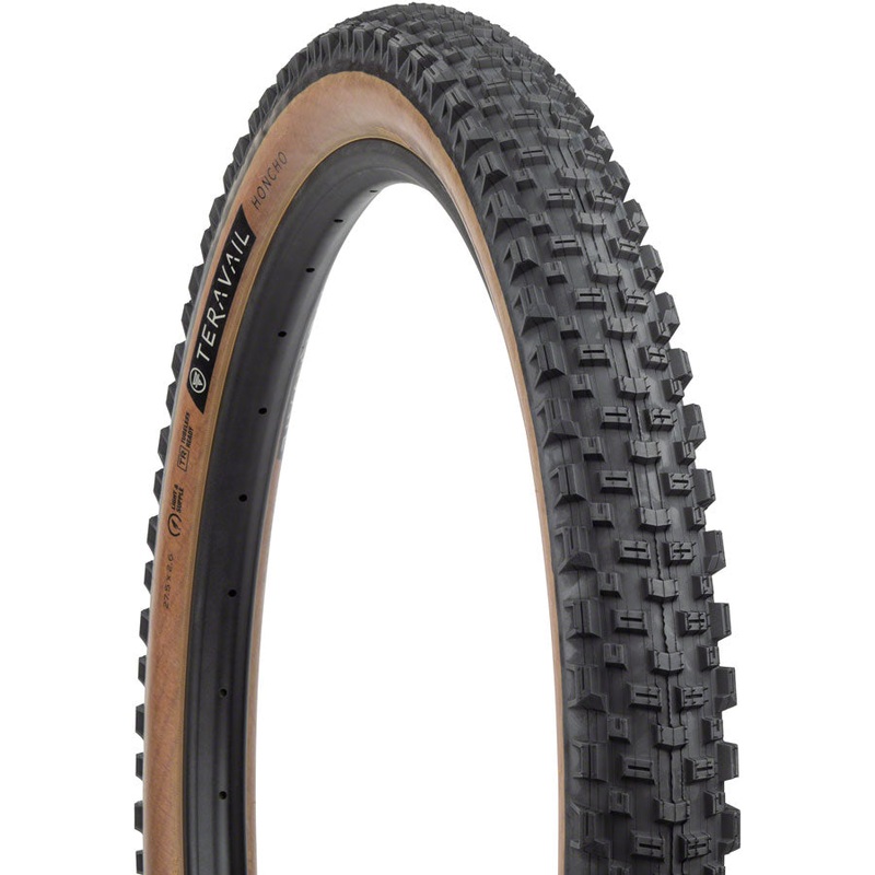 Teravail Honcho Tire – 27.5 x 2.6 Tubeless Folding Tan Light Supple Grip Compound