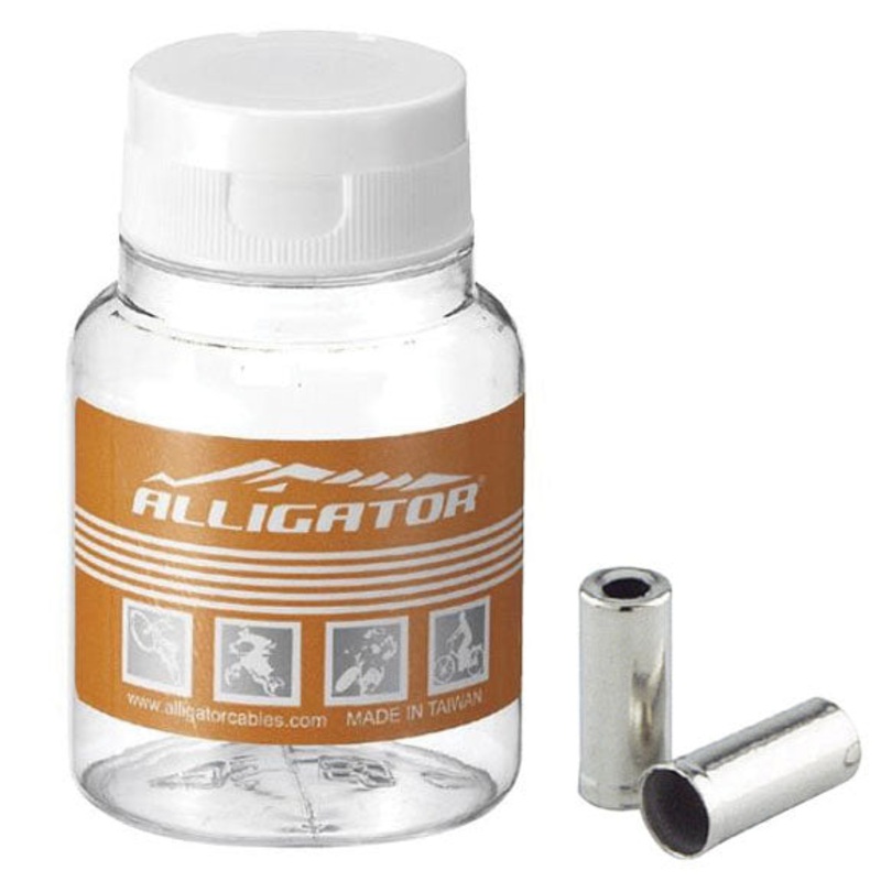 Alligator Brass Ferrules- 4mm Chrome, 200/Bottle