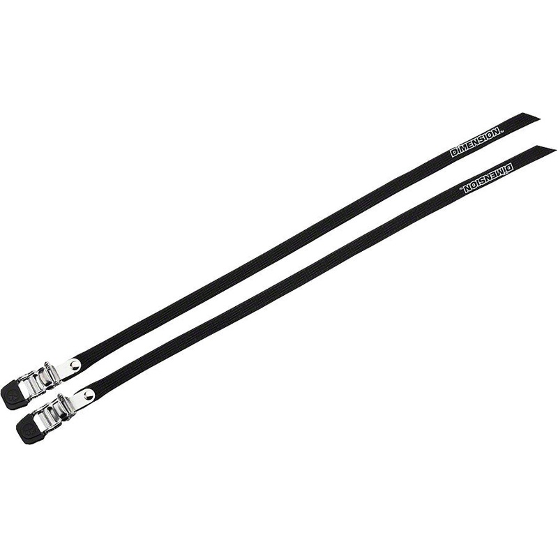 Dimension Nylon 440mm Pro Toe Straps, Black, Pair