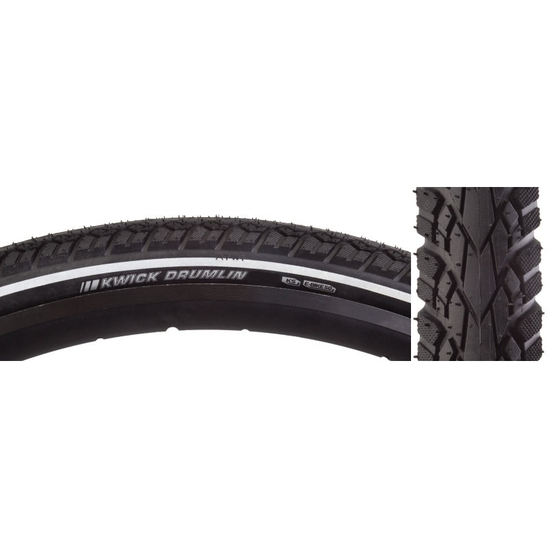 Kenda Kwick Drumlin Tire – 700 x 42 Clincher Wire Black/Reflective 60tpi