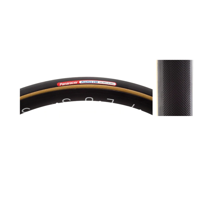 Panaracer Practice 700 x 25 Tubular TPI 105 Black/Ysk Reflective Gravel LP-725PT-P-B-RV42