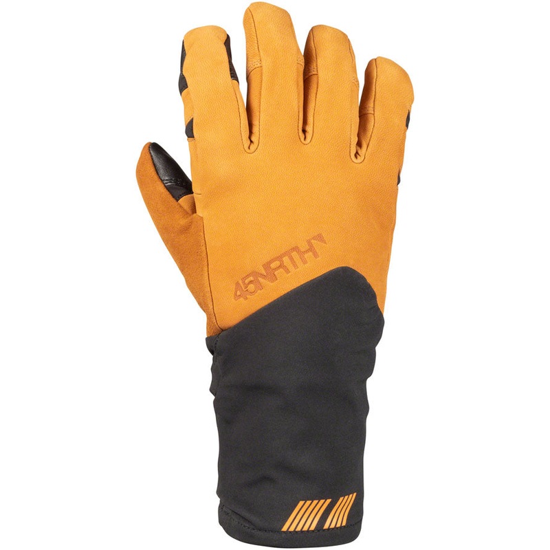 45NRTH 2023 Sturmfist 5 LTR Leather Gloves – Tan/Black Full Finger Large