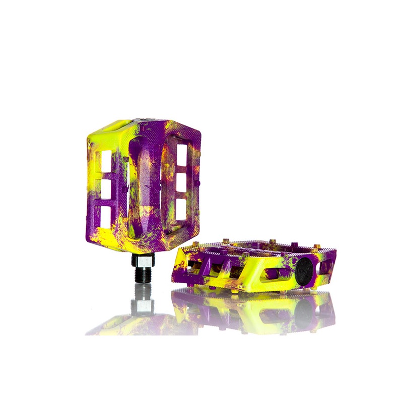 Demolition Trooper Plastic Pedal – Purple/Yellow