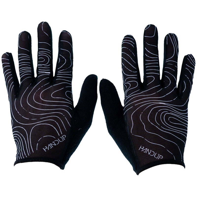 Handup Vented Gloves – Topo Map Black Medium