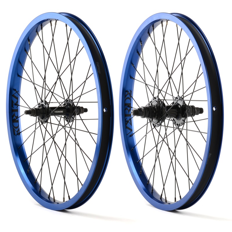 20″ Verde Regent BMX Wheelset – 9t RHD – Sealed – Male – Pair – Blue